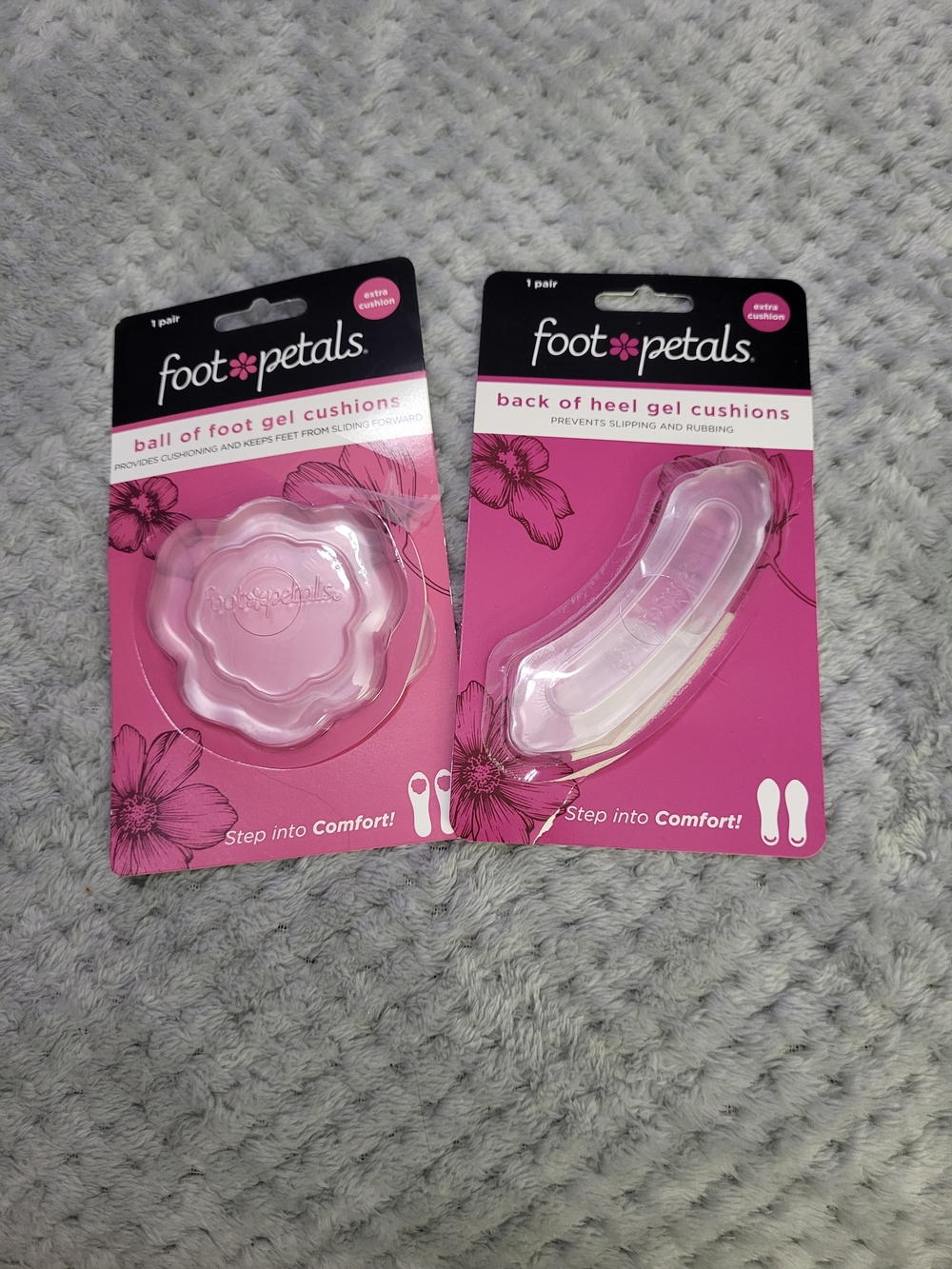 Lot Of 2 Foot Petals‎ Gel Shoe Cushions – Ball & Heel Support
